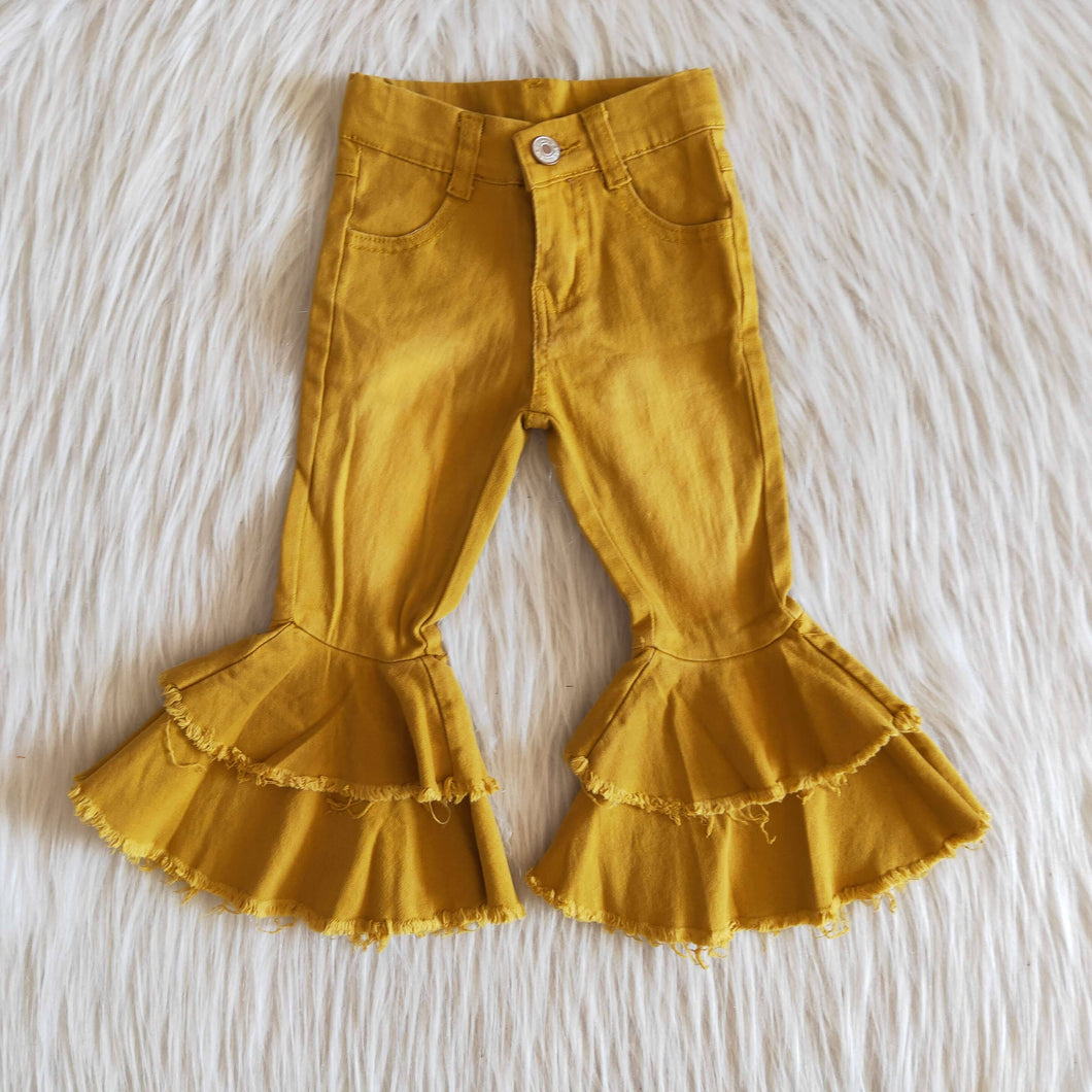 PREORDER Mustard denim bells - Mavictoria Designs Hot Press Express