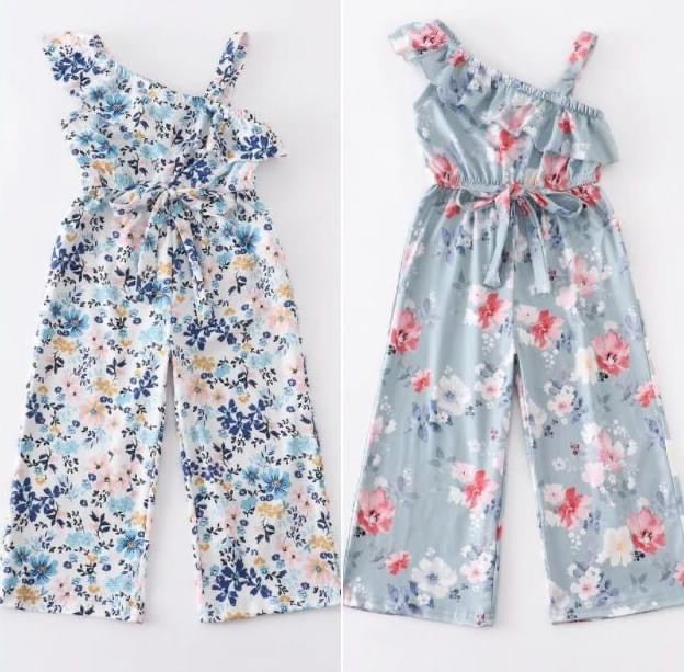 PREORDER Floral Pant Rompers. Buttery Soft Material - Mavictoria Designs Hot Press Express