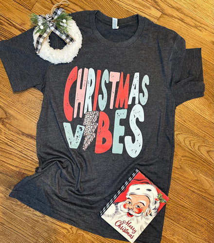 Christmas Vibes graphic tee - Mavictoria Designs Hot Press Express